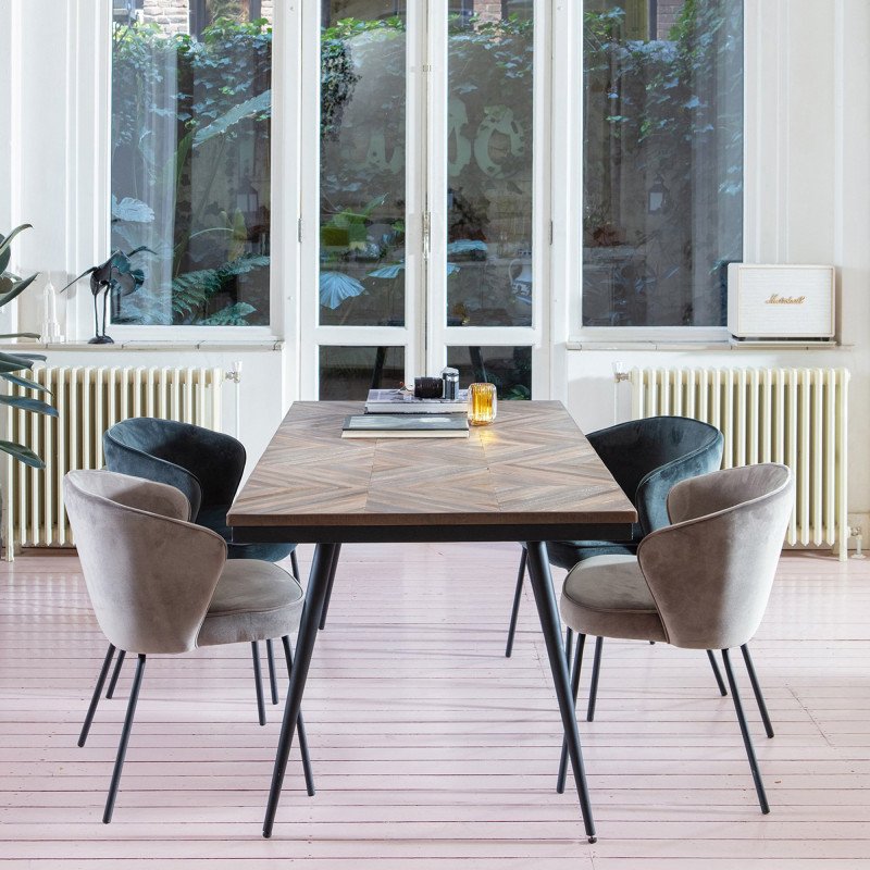 Chaises modernes en velours HASH