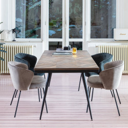 Chaises modernes en velours HASH