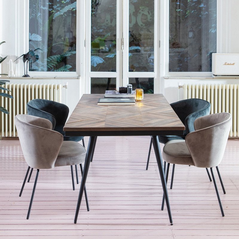 Chaises modernes en velours HASH