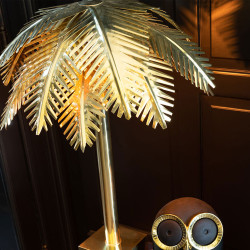 Lampe forme palmier en métal doré DEMBA