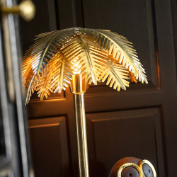 Lampe forme palmier en métal doré DEMBA
