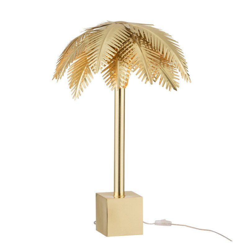 Lampe forme palmier en métal doré DEMBA