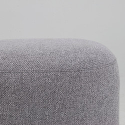 Pouf rond pied métal-FOLIO