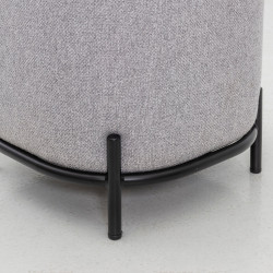 Pouf rond pied métal-FOLIO