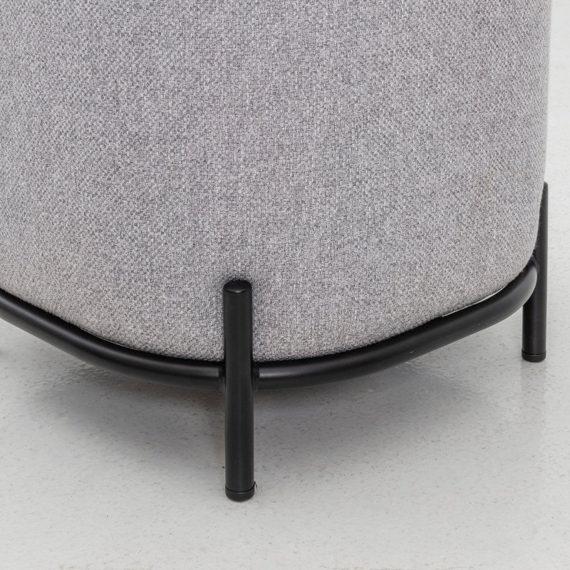 Pouf rond pied métal-FOLIO