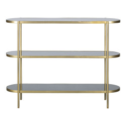 Table d'appoint en métal et verre - SMOKEY