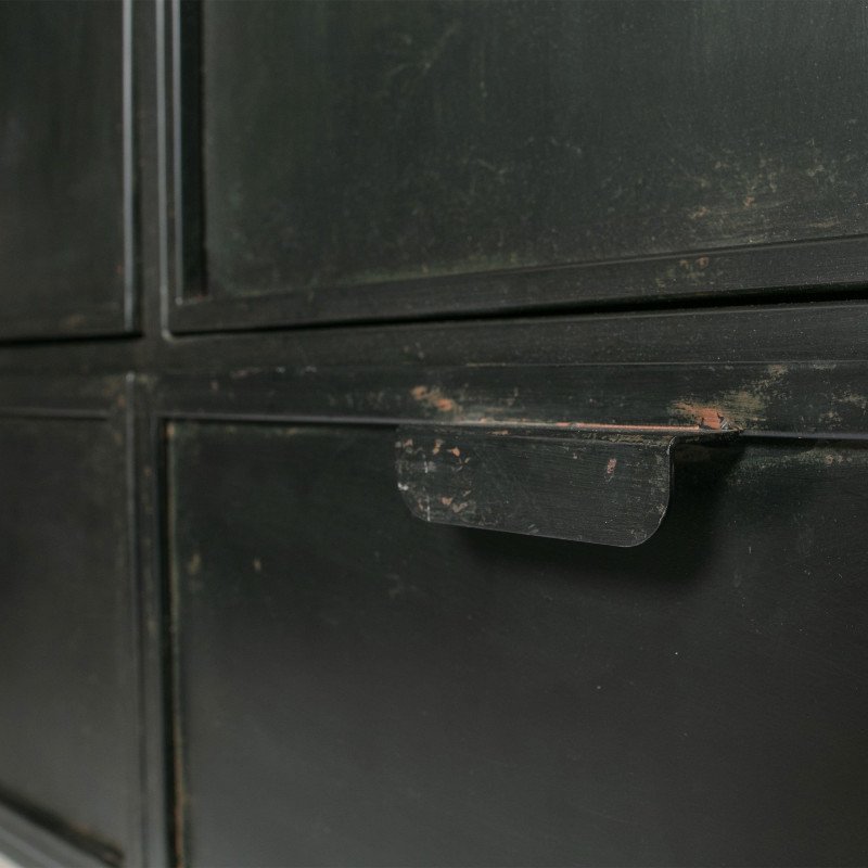 Vitrine robuste en métal noir - SIXTINE