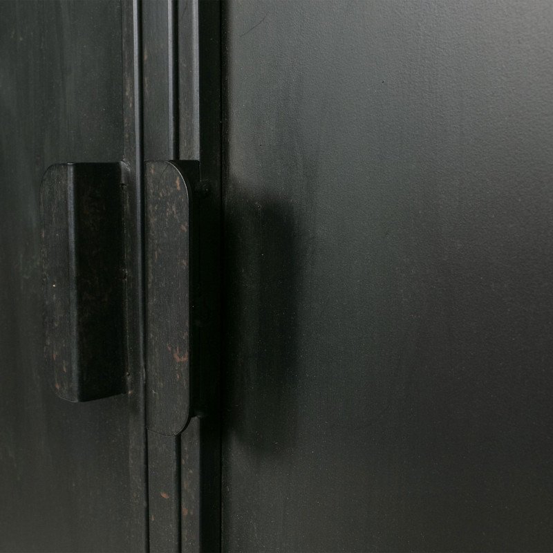 Vitrine robuste en métal noir - SIXTINE