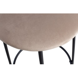 Lot de 2 tabourets de bar minimaliste en velours PAULSEN