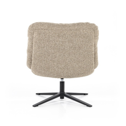 Fauteuil lounge en tissu molletoné