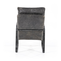 Fauteuil en simili cuir et accoudoirs LUKAS