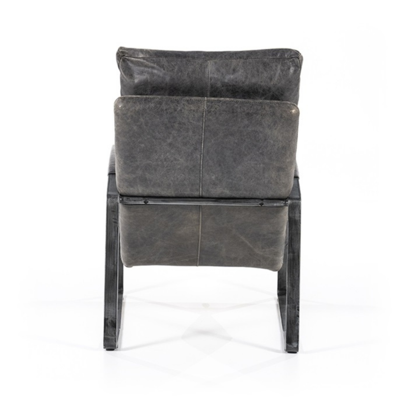 Fauteuil en simili cuir et accoudoirs LUKAS