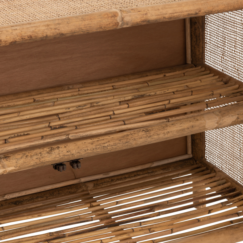 Buffet bas 2 portes en rotin naturel OZARA