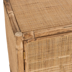 Buffet bas 2 portes en rotin naturel OZARA