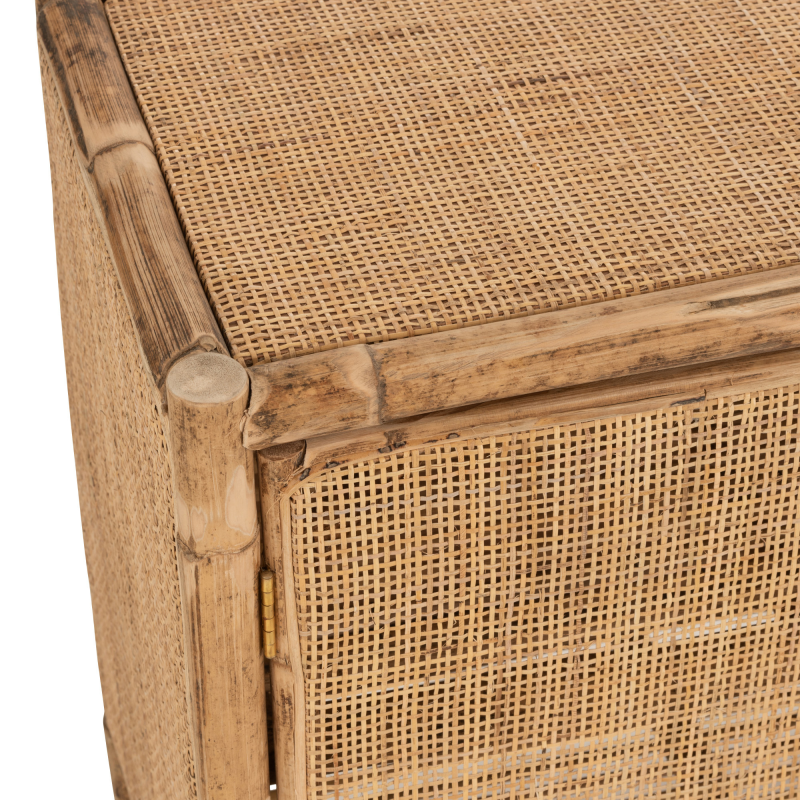 Buffet bas 2 portes en rotin naturel OZARA