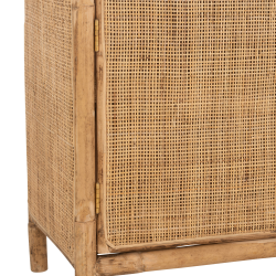Buffet bas 2 portes en rotin naturel OZARA