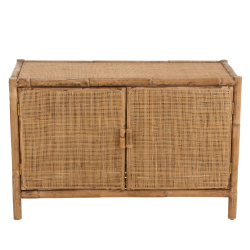 Buffet bas 2 portes en rotin naturel OZARA