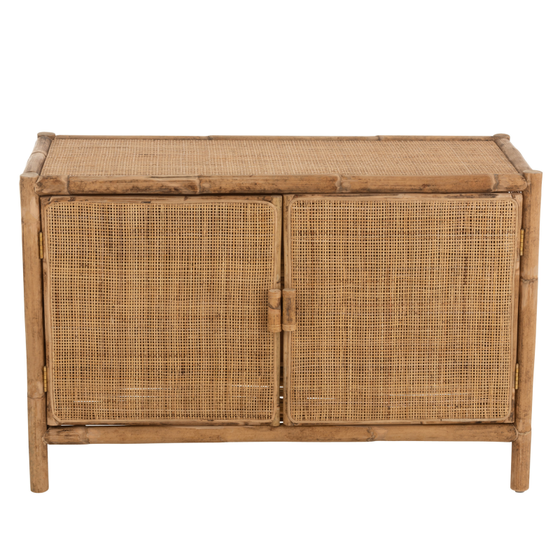 Buffet bas 2 portes en rotin naturel OZARA
