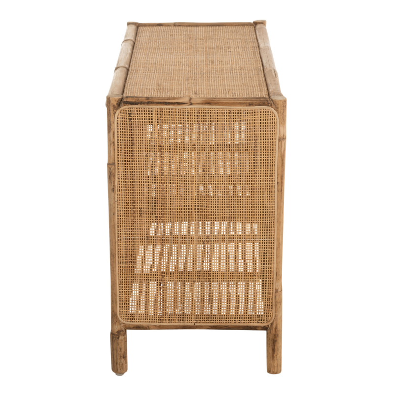 Buffet bas 2 portes en rotin naturel OZARA