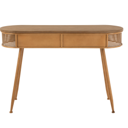 Console 2 tiroirs en métal et bois naturel ROX