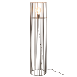 Lampe cylindrique en cage métal noir CLIA