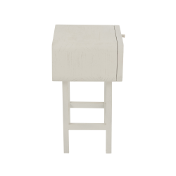 Table de chevet en rotin et bois blanc DAISY