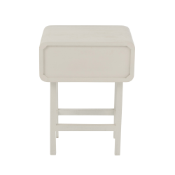 Table de chevet en rotin et bois blanc DAISY