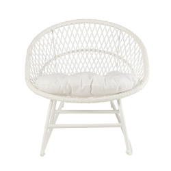 Chaise de jardin à bascule en aluminum blanc GARDY
