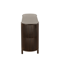 Console 75x160cm 2 étages en bois de manguier DAVID
