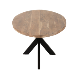Table à manger ovale en bois massif LOUEVA
