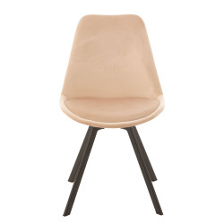 Chaise contemporaine en velours ESSAOUIRA