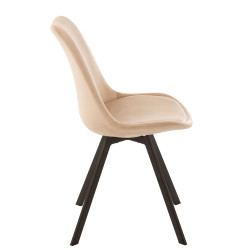 Chaise contemporaine en velours ESSAOUIRA