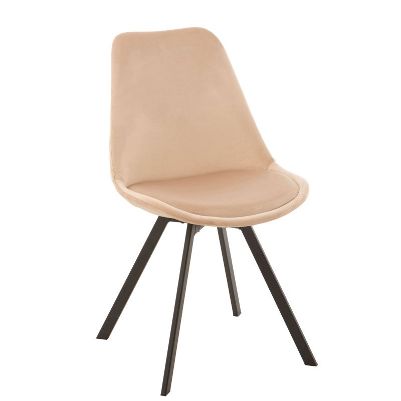 Chaise contemporaine en velours ESSAOUIRA