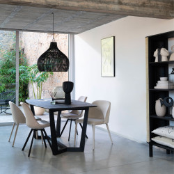 Chaise contemporaine en velours ESSAOUIRA