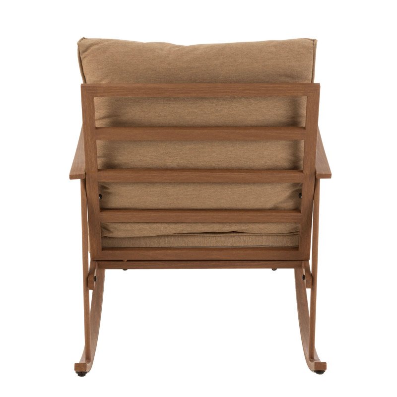 Fauteuil à bascule moderne en tissu beige GRIFFON