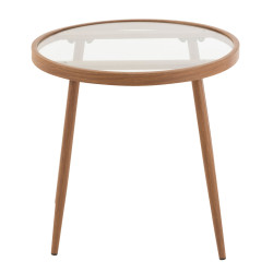 Table d'appoint ronde en verre 50cm DORANE