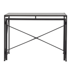 Bureau pliable minimaliste noir en bois TRINITY