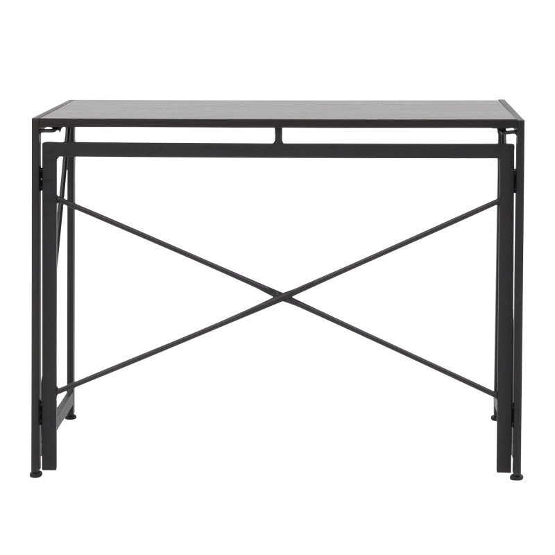 Bureau pliable minimaliste noir en bois TRINITY