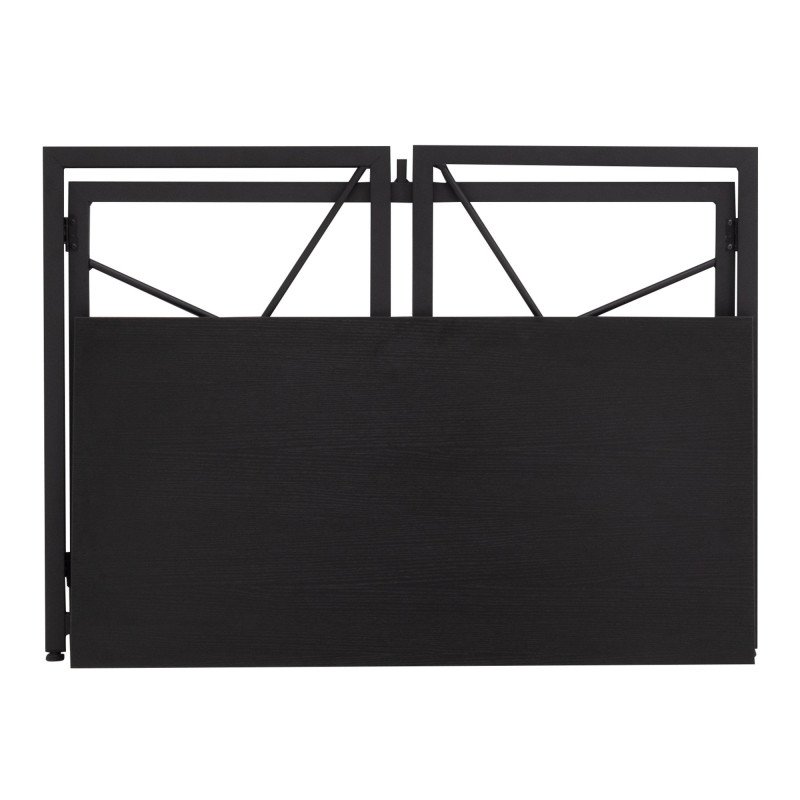 Bureau pliable minimaliste noir en bois TRINITY