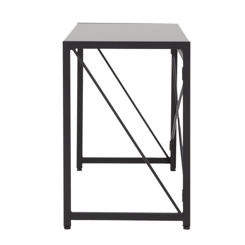 Bureau pliable minimaliste noir en bois TRINITY