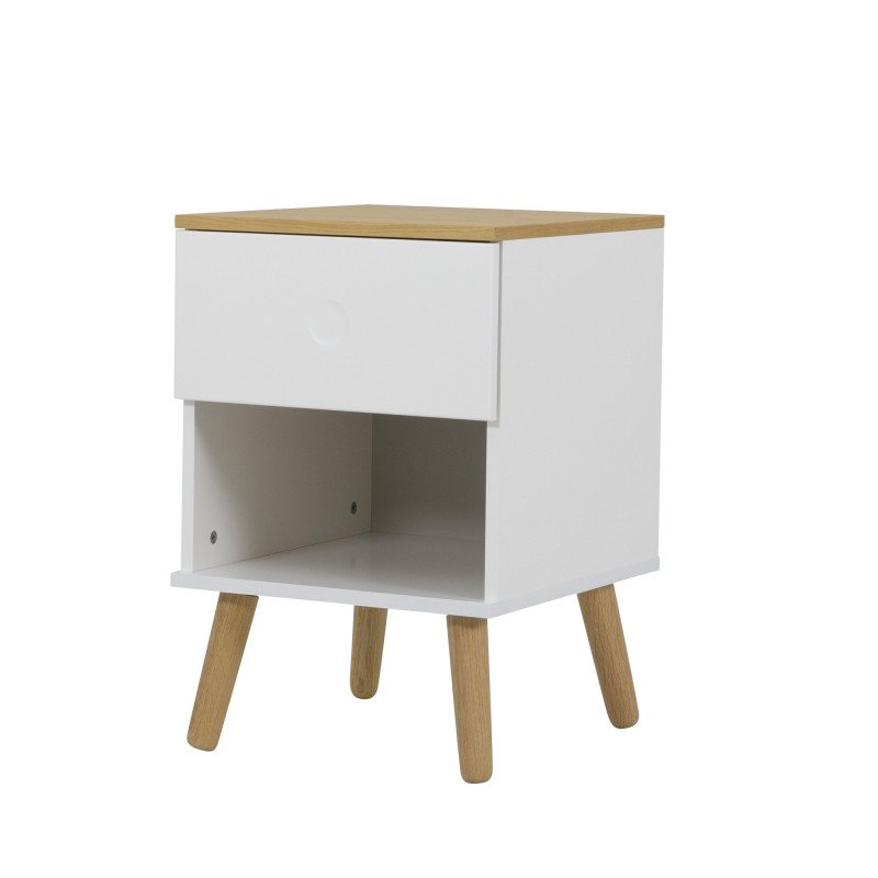 Table de chevet 1 tiroir en bois ZINO