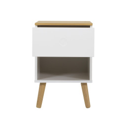 Table de chevet 1 tiroir en bois ZINO