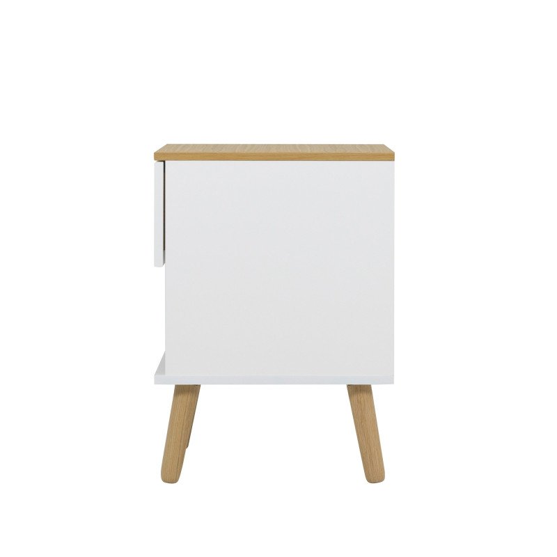 Table de chevet 1 tiroir en bois ZINO