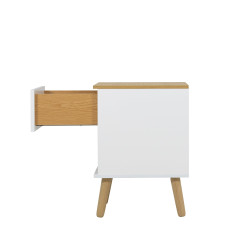 Table de chevet 1 tiroir en bois ZINO