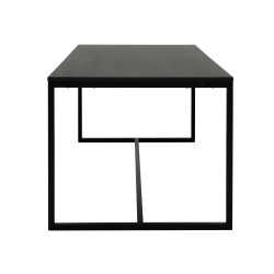 Table contemporaine de salle à manger noir LOGO