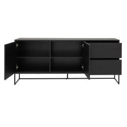 Buffet bas contemporain noir LOGO