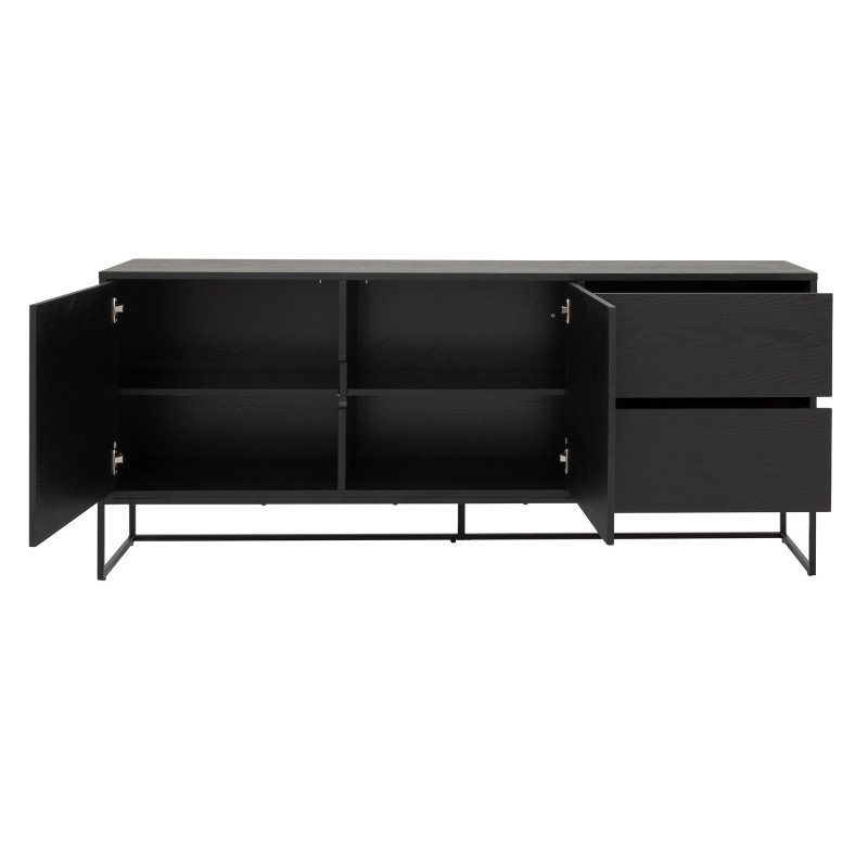 Buffet bas contemporain noir LOGO