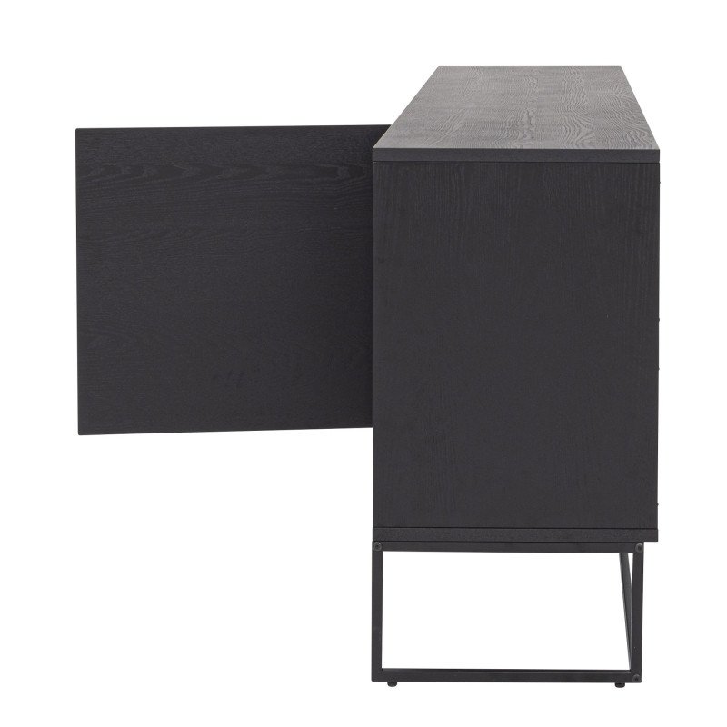 Buffet bas contemporain noir LOGO