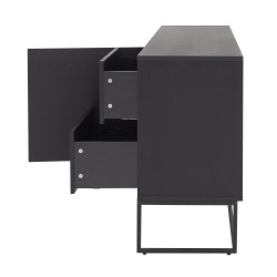 Buffet bas contemporain noir LOGO