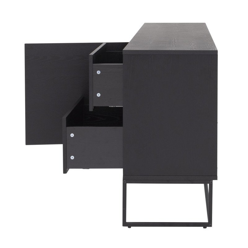 Buffet bas contemporain noir LOGO
